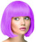 TrendandStylez Bob Perücke unisex, lila, Pagenkopf mit Pony, Damen und Herren Kunsthaar, Wig für Karneval, Fasching, Cosplay