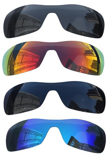 Acefrog 4 pares de lentes polarizados de repuesto para gafas de sol Oakley Batwolf OO9101, ajuste perfecto, inastillable, antiarañazos, paquete económico, Multicolorido, talla única