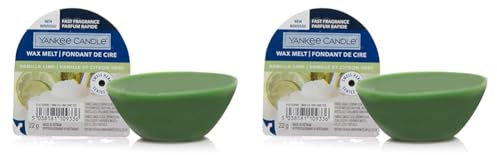 Yankee Candle Wax Melts, Vanilla Lime, Up to 8 Hours of Fragrance, 1 Count, Green (Pack of 2)