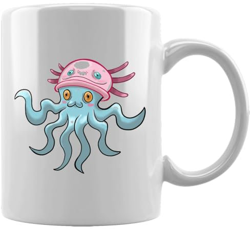 Petite Poulpe Kawaii Habillée Tasse en Céramique Blanche De Bureau Tasse Thé Café à La Maison Ceramic White Mug