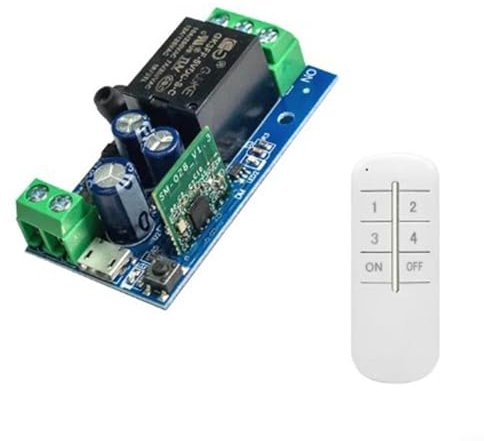 2 4GHz Interruttore Wifi singolo circuito relè a contatto secco per interruttore per Ewelink (ricevitore) per Smart Home, supporto di controllo vocale (interruttore wifi singolo circuito con