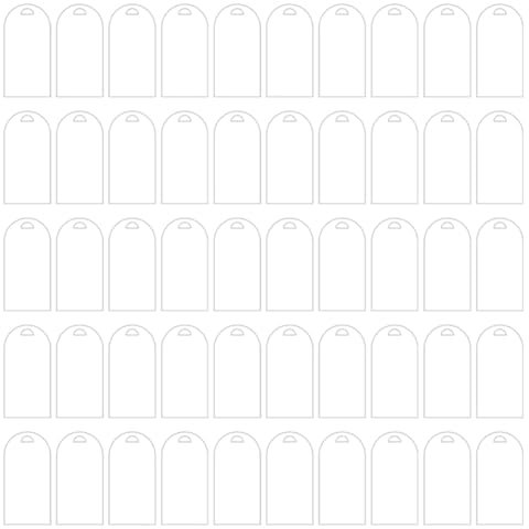 Ctwezoikmt 50 Stück Matten Acryl-Hochzeitskarten Transparente Dekoration Acryl Namensschilder DIY Platzkarten