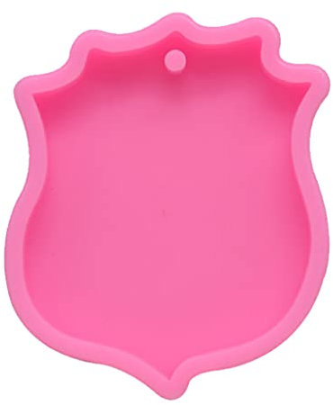 susiodeu Moldes de Resina epoxi, joyería de Silicona, Placa de policía, fabricación de letreros, Colgante Brillante, moldes para Abalorios, Collar de Pastel, Regalos, No.02
