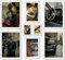ARTFAVES® Poster Set - Vintage London - mehrteilige Wanddeko Wohnzimmer & Schlafzimmer - 8 moderne Wandbilder Peaky Blinders Vintage Deko Poster Wandbild Collage London - mit Rahmen Weiss