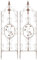 CLP Jeu de 2 treillages Burgus en Fer I Support pour Plantes grimpantes de Style Rustique, Couleur:Marron Antique