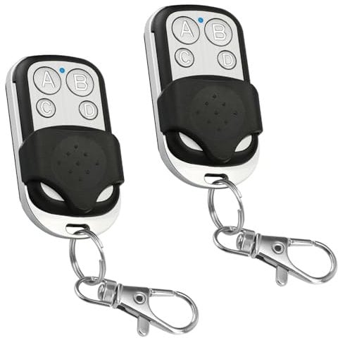 Joynine Mando Garaje Universal, 2 unidades, Mando Garaje Clonador, Mando a Distancia Garaje, Compatible con Pitido de Puerta Universal, Código Variable de 433,92 MHz con 4 botones, Mando Puerta Garaje