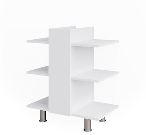 Vicco Mueble bajo Lavabo Fynn, Blanco, 60 x 70 cm con 6 estantes