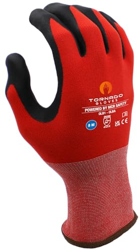 MCR Safety Unisex Contour Olba/Montagehandschuhe CONTOUR OLBA/Montagehandschuhe/Größe 6, 1 Paar/Rot/Höchste Qualität (1er Pack)