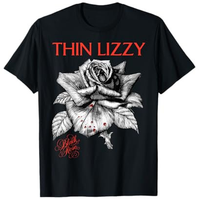 Thin Lizzy – Black Rose Line Drawing T-Shirt