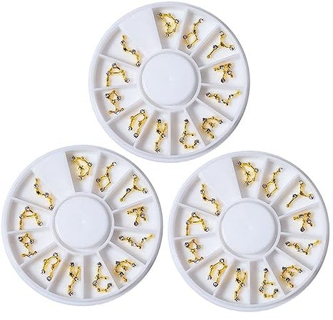Healeved Nail Charm Gems Set Acrylic Nails Jewelry 36pcs Zodiac Sign Charms Nail Art Decoration for Diy