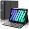 JADEMALL Coque Clavier pour iPad Mini 7 (A17 Pro) 8.3 - AZERTY Clavier Rétro-éclairé Détachable pour iPad Mini 7 A17 Pro 8.3, Noir