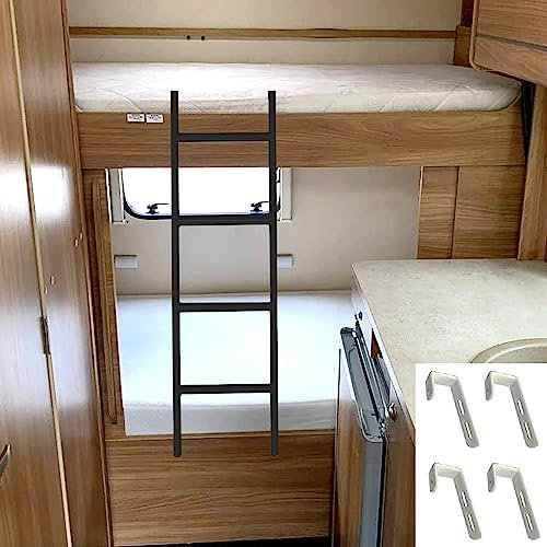 DONGGANSHI Ladder Hanging RV Bunk Ladder Step Ladder, 4/5 Step Adjustbale Bunk Bed Ladders, Universal Climb Ladder for Travel Trailers, Easy to Install