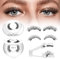 Higu clace Ciglia magnetiche, senza eyeliner né colla, dall’aspetto naturale, con applicatore (Kit-A+C)