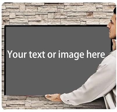 CQJJXKYC Outdoor TV Cover TV Covers Outdoor Custom TV Dust Cover with Photo,Compatible with Modern LCD LED, TV Cover Cloth Decor Living Room, 1PC(Grey,1 Pc 80 Inch Cover)