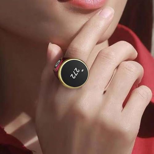 HpLive Smart Ring，Ring Fingerzähler，Einstellbarer wasserdichter Smart Ring: Fingerzähler für Gebetserinnerungen(Rose Gold)