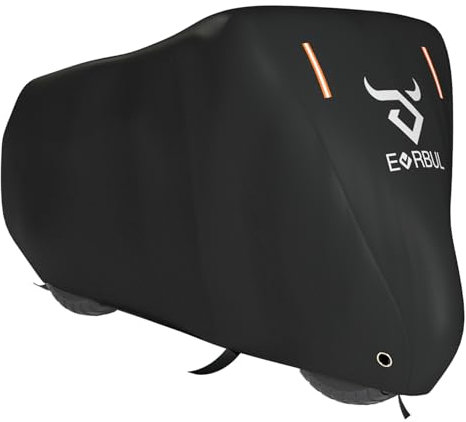 EVRBUL Universal Motorcycle Cover Fits up to 96.5 Heavy Duty 420D Outdoor Motorcycle Vehicle Cover