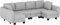Hello-5ive Corner Large Sofa with Storage, Modern Fabric Sofa Bed Convertible 2 Seater 3 Seater Sofa, L-Shaped U-Shaped Couch with Ottoman for Living Room, Grey