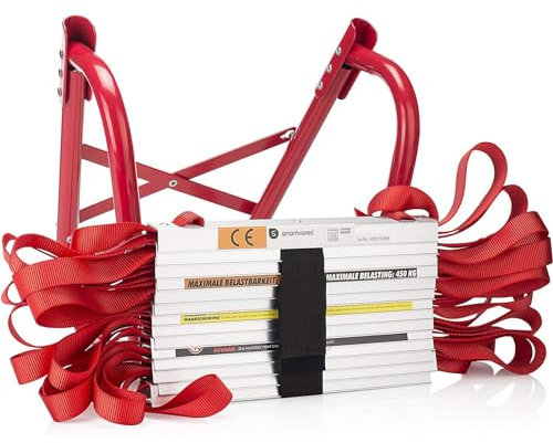 PYCJNFC Emergency ladder, Emergency Fire Ladder Fireproof Rescue Rope Ladder,Window Ladder Fire Escape Two-Story,Portable Roll Out Emergency Kiddie Safety Ladders,10M/32FT