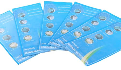 Nicear 6 Piece Laptop Keyboard Sleeve, Universal Translucent Silicone Compatible with 15-17 Inch Laptops