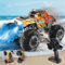 Charmofun Monster Truck Telecomandato 1:12, 2.4 GHz 30 KM/H Anfibio Macchina Telecomandata, 360°Rotazione Dinosauro RC Monster Truck con Spruzzatore, Luce e LED Musicale per Bambini (Giallo Arancione)