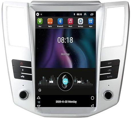 Jrfeng Android 11 Autoradio Radio Für Lexus RX330 RX300 RX350 RX400 2004-2008, 9.7 Zoll HD Touchscreen GPS Navigation Mit Bluetooth WiFi Lenkradsteuerung carplay,Q6
