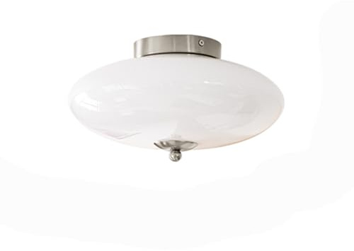 S-Cevada Moderne Einbau-Deckenleuchte mit weißem Glas, Metallbasis, 12W verstellbare Tri-Color LED, ideal für Wohnzimmer, Schlafzimmer, Küche und Flur (Silber)