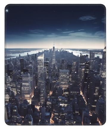 Mouse Pad Washable Computer Mousepad with Non-Slip Rubber Base New York City Mouse Mat for Laptop Desk Accessories Mat Gaming Mousepad for Office Table Computer Home 25x30 cm