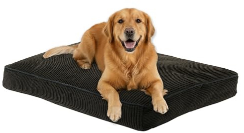 MH Home Dog Bed With Removeable Washable Cover, Pet Cat Beds Cushion Mattress, Soft Warm Dog Mat Pad For Dogs (Large 75 x 100 cm, Perfect Rest)