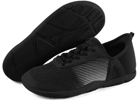 Hike Footwear HF Stride Slip-On Barefoot Shoes, Zero Drop, Unisex Black