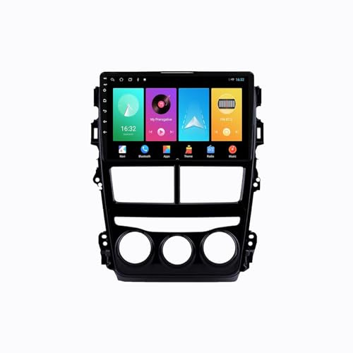 Autoradio Radio Macchina per Toyota Vios Yaris 2018 2019 Android 15 9 Inches Auto Bluetooth con Schermo Steering Wheel Controls Per, 4 Core 2G+32G