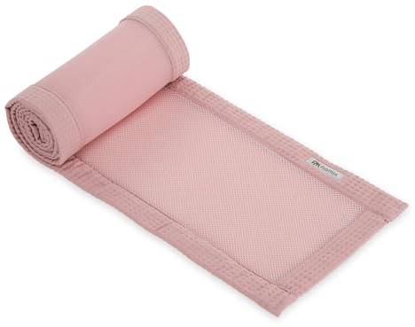 FabiMax Beistellbett Netzumrandung, Bettumrandung aus Mesh & Waffel – Atmungsaktiv, luftdurchlässig & waschbar – Passend für Basic Beistellbett (Rosa, Für FabiMax Basic Beistellbett)