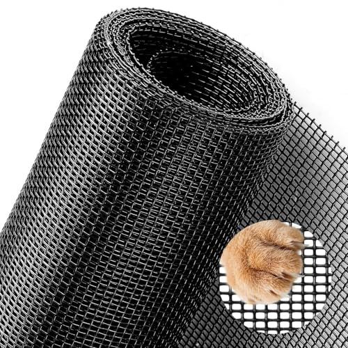 Window Fly Screen 1.2 x2.5m Fiberglass Insect Mesh Heavy Duty Pet Proof Screen Cat Window Guard Pet Protection Net for Windows Doors Patio