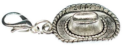 Miniblings Cowboyhut Western Hut Cowboy Charm Cowgirl Sheriff - Handmade Modeschmuck I Kettenanhänger versilbert - Bettelanhänger Bettelarmband - Anhänger für Armband