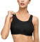 Deyllo Damen Sport BH Große Brüste starker Halt Sport-BHS Ohne Bügel für Fitness Joggen Lauf Yoga(Schwarze,40G / 90G)