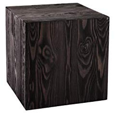 Supporto in legno, blocco di legno massiccio, decorazione per tronco d'albero, ideale come decorazione per interni, colonna di fiori, in legno (Nero E Viola., 30 x 30 x 30 cm)