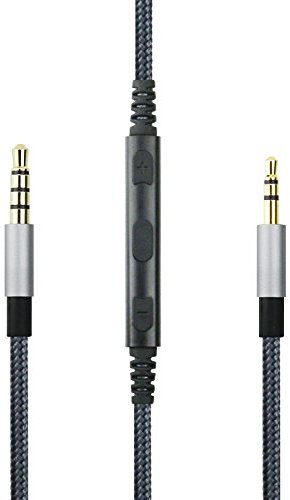 Cable de audio para auriculares compatible con auriculares AKG N700NC, N700NC M2, N60NC, Y45BT, Y50, Y40, Y55, K845BT, K840KL, micrófono de volumen remoto compatible con iPhone