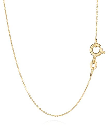 NKlaus 36cm Ankerkette 585 Gelbgold 14 Karat elegante Halskette filigrante Breite 0,8mm Collier 0,8g federleicht 10837