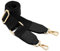 Frauen Breite Umhängetaschen Strap,verstellbare Ersatz Gürtel Tasche Strap mit Leder Gold Haken Canvas Geldbörse Riemen Messenger Bag Changeable Long Strap for Crossbody Handtasche (schwarz)