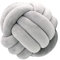Koomuao Knotenkissen Rund Weicher Samtstoff Knoten-Ball-Kissen Nordische Dekokissen Zierkissen Knoten Geknotetes Kissen für Sofa, Bett, Wohnzimmer, Babyzimmer (Grau, 28cm)