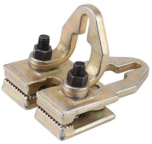 5 Ton Frame Clamp for Auto Body Repair, Professional Dent Pulling and Frame Straightening Tool, Heavy Duty Gold Steel Back Puller with Dual Precision Clamping Mechanism
