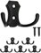 FUXXER® Lot de 5 crochets classiques en fer - Pour vêtements et vêtements - Noir