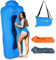 Outplea Aufblasbares Sofa für Land und Wasser, Luftsofa Faltbar Leicht, Aufblasbare Couch mit Tasche, Camping Sofa Für Garten Strand Picknick, Outdoor und Indoor, Blau