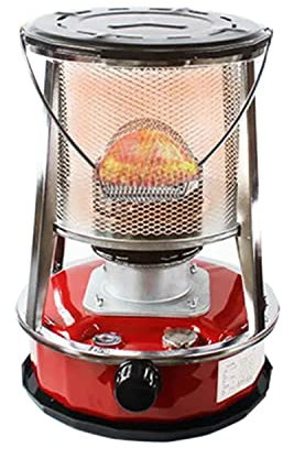 Poele A Petrole D'intérieur, Poêle De Chauffage De Pétrole Portable,Chauffage Sans Electricite ，4.6L/6L 9000btu/H-0.25l/H-20㎡ Zone De Chauffage ，pour Camping,pêche Sur Glace, Maison,White-6L/Red-4.6L