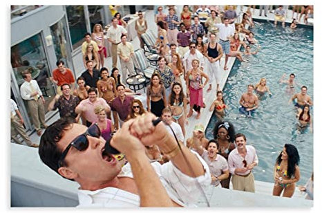 EFEZAC The Wolf of Wall Street Poster 13 Leinwand Poster Wandkunst Dekor Druck Bild Gemälde für Wohnzimmer Schlafzimmer Dekoration Rahmen Stil 30 x 45 cm