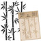 NAKLEO Malschablone für Handwerk A3 30x42cm, Bambusschüsse Chinesisch Orientalisch Muster, Wiederverwendbare Kunststoff DIY & Scrapbooking Zeichenschablone, Decoupage Kunst Vorlage, Stoff Möbel Holz