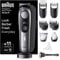 Braun Barttrimmer, Bartschneider/Trimmer/Haarschneider Herren, Haarschneidemaschine Profi, 40 Einstellungen, Ladestation, Reiseetui, Bartschablone, 180 Min. kabellose Laufzeit, BT9440