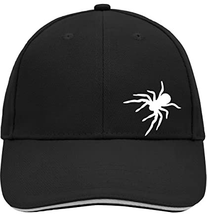 Huuraa Cappy Mütze Spinne Silhouette Geschenk Black/Light Grey Spinne Präsent