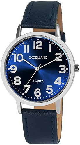 Excellanc Herren-Uhr Kunstleder Dornschließe Analog Quarz 2900233