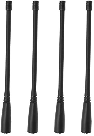 EMSea 4PCS Dual Band VHF 136-174 MHz UHF 400-520 MHz SMA-Femmina Antenna Compatibile Con Baofeng Radio Portatile GT-3 UV-5R UV5RE UV5RA 50ohm Impedenza 17 Cm