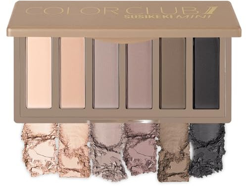 SUSIKEKI Palette di ombretti 6 colori con specchio – Eyeshadow Palette Opaco Alta Resa cromatica – Mini Make Up Palette portabilità, impermeabile, durevole